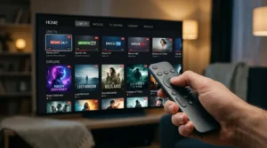 TviMate IPTV app on Smart TV with live TV channels and EPG guide UK